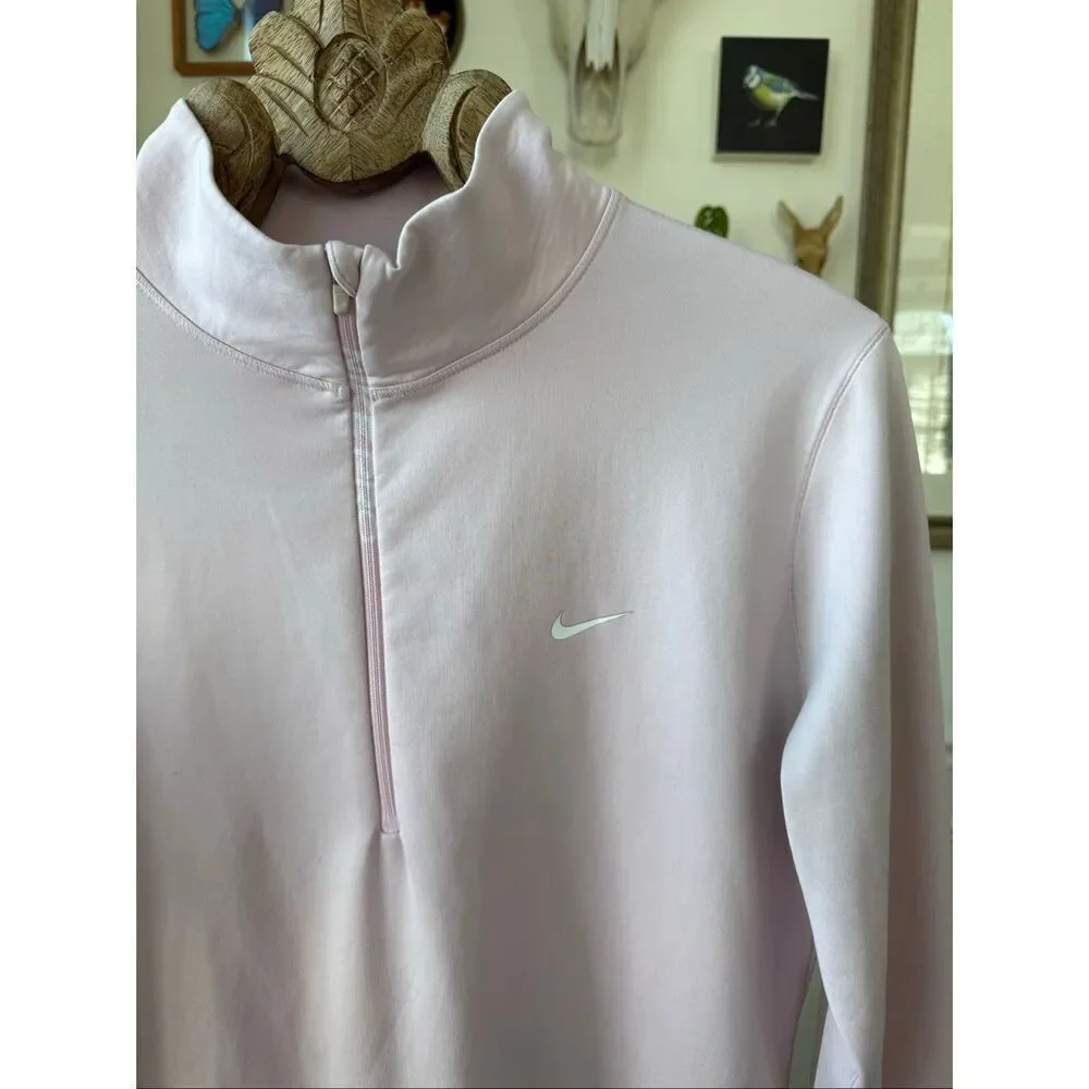 Nike  Pro Therma Warm Dri  Fit 1/2 Zip Top CU4329 Pink Foam Women’s XL